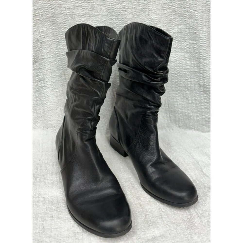 Arturo Chang Women's Black Leather Boots Size 7.5 M #46774